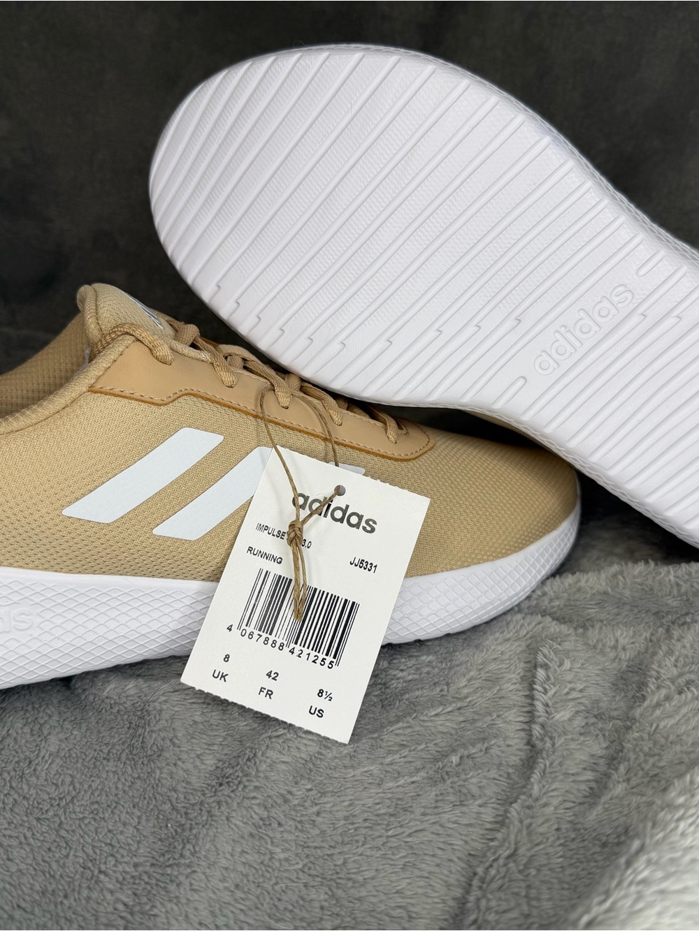 adidas Men's Tan Athletic Sneakers with White Sole